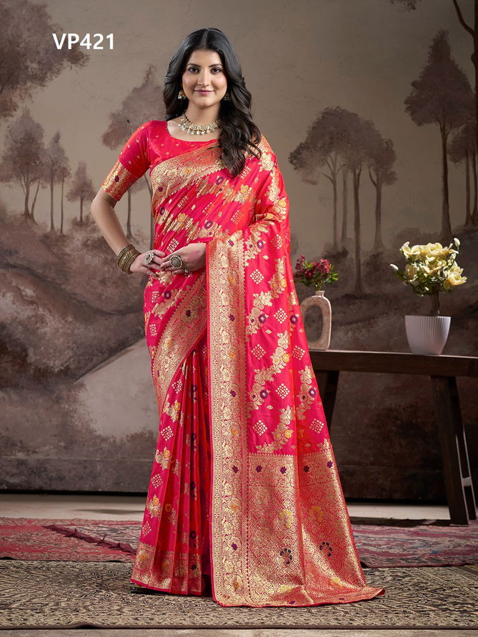 Aachal By Fashion Berry Lichi Silk Wedding Wear Saree Wholesale Online